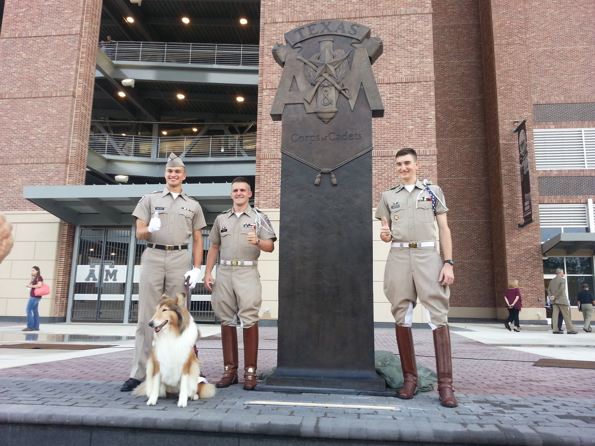New Statues revealed outside of Kyle Field, pictured is the least frightening of the collection.