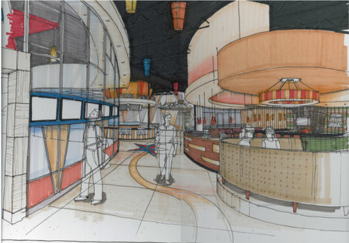 710 Grille at Stars and Strikes rendering.