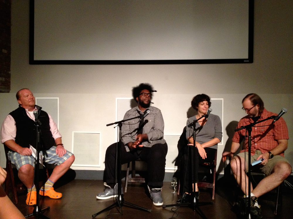 From left: Mario Batali, Questlove, Jennifer Rubell, Wylie Dufresne. 