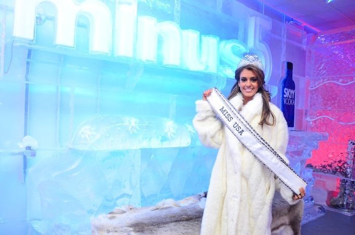 Miss USA 2013 Erin Brady at Minus5 Ice Bar. Photo: Minus5 Ice Bar