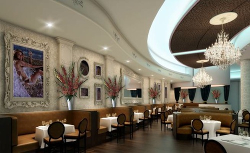 A rendering of Bagatelle's supper club 