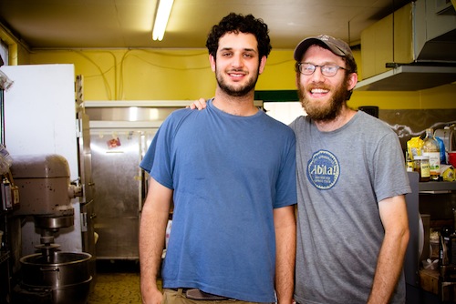Greg Augarten and Michael Friedman in the Delicious kitchen. 