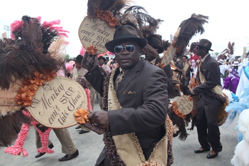 A second line at the first weekend of Jazz Fest 2012. 