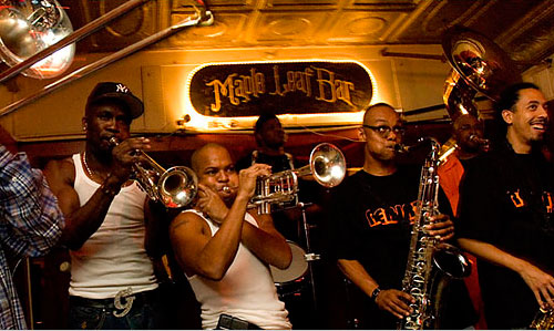 Grammy-winning group Rebirth Brass Band at the Maple leaf Bar. Oak Street is hosting a block party tonight outside the Maple Leaf to celebrate their Grammy win. 