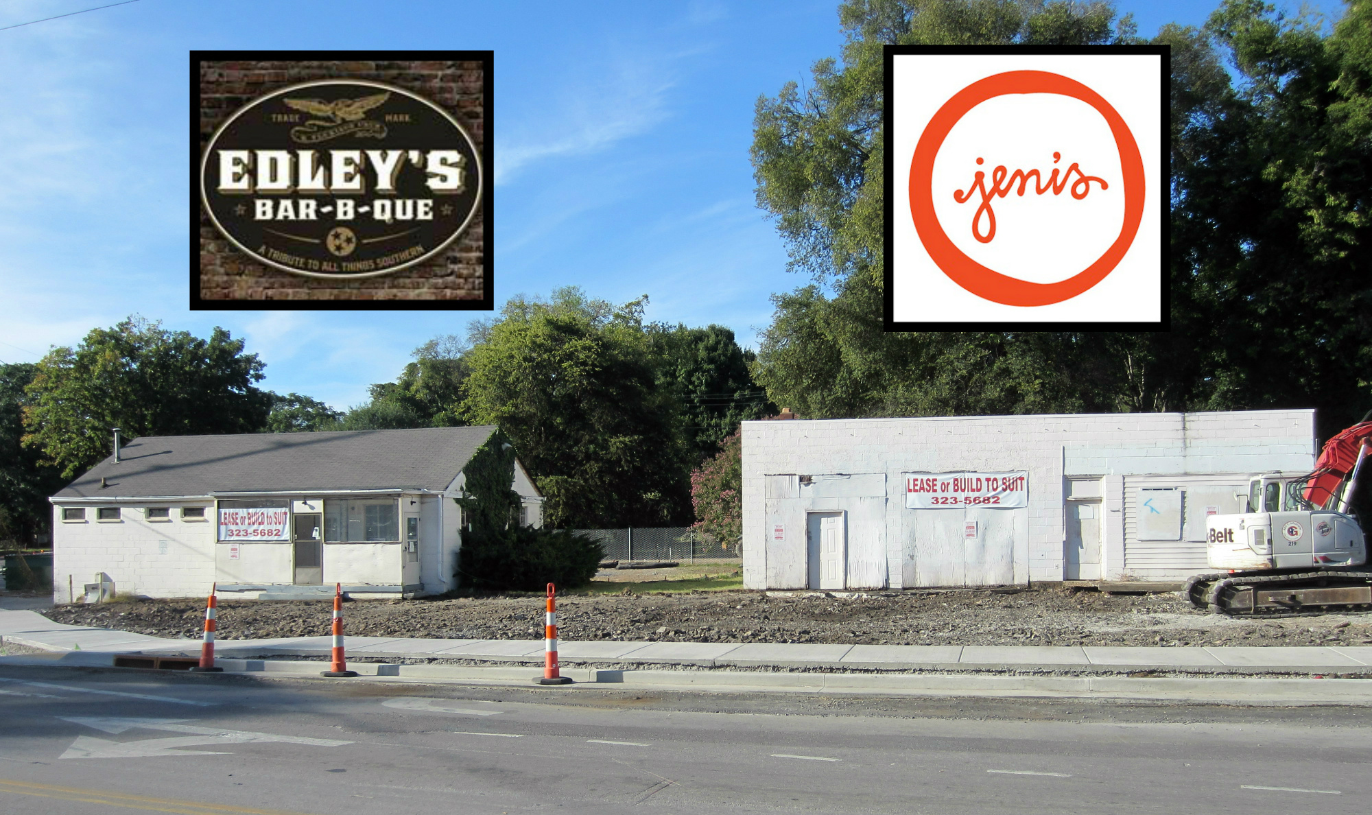 The former home of the Sylvan Park Restaurant and the likely future home of Edley's Bar-B-Que and Jeni's Ice Creams.