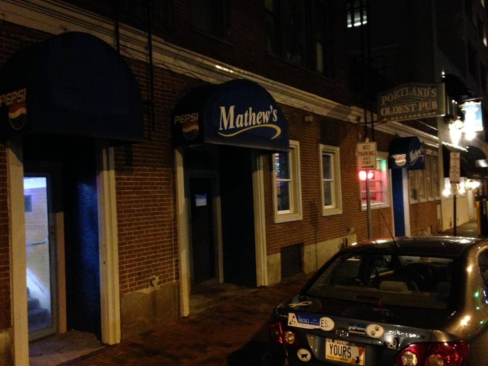 Mathew's, "Portland's Oldest Pub."