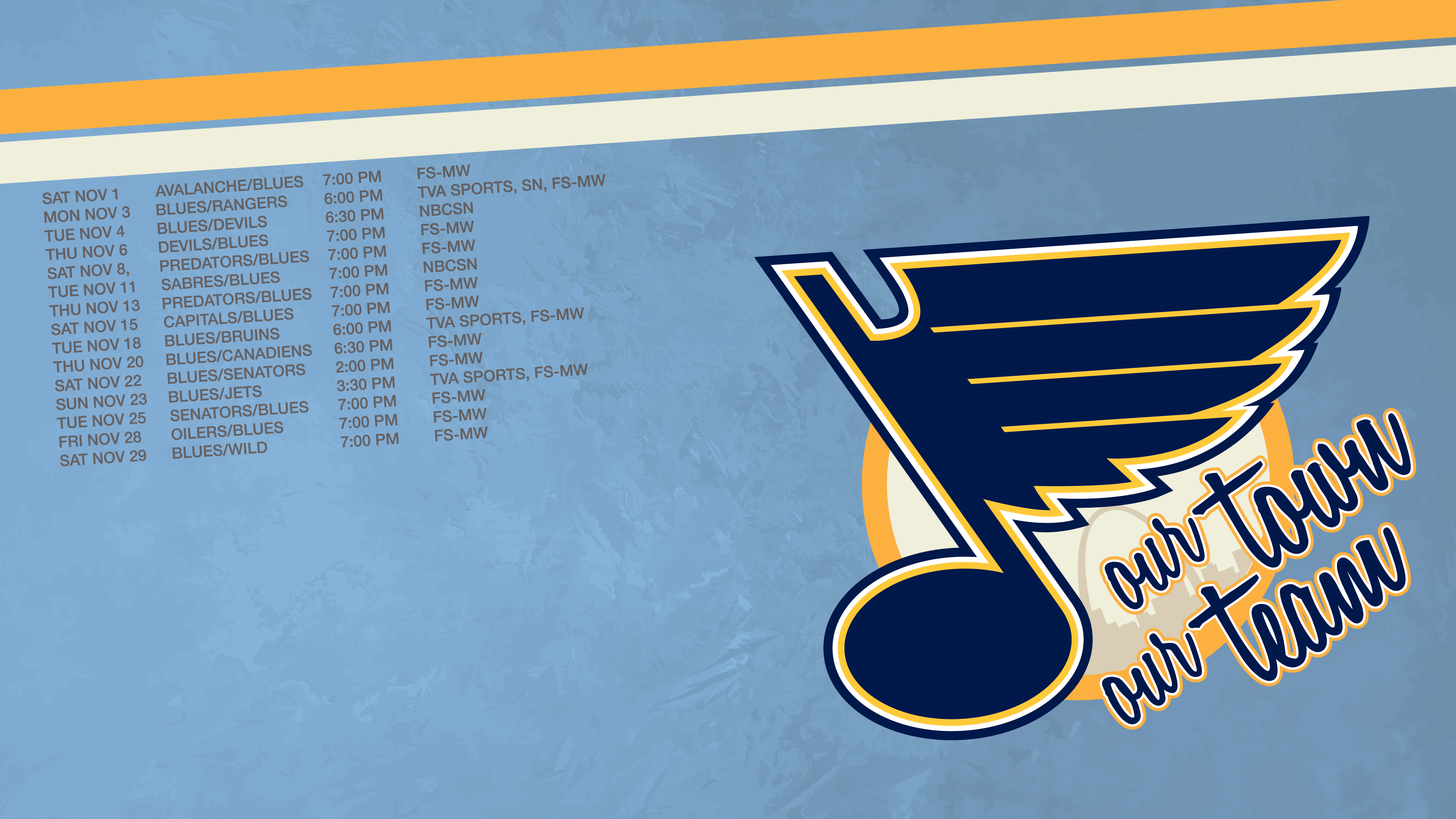 New Month, New Wallpaper. Let's Go Blues!! 