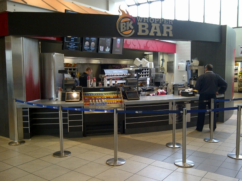 BK Whopper Bar inside Calgary International Airport.