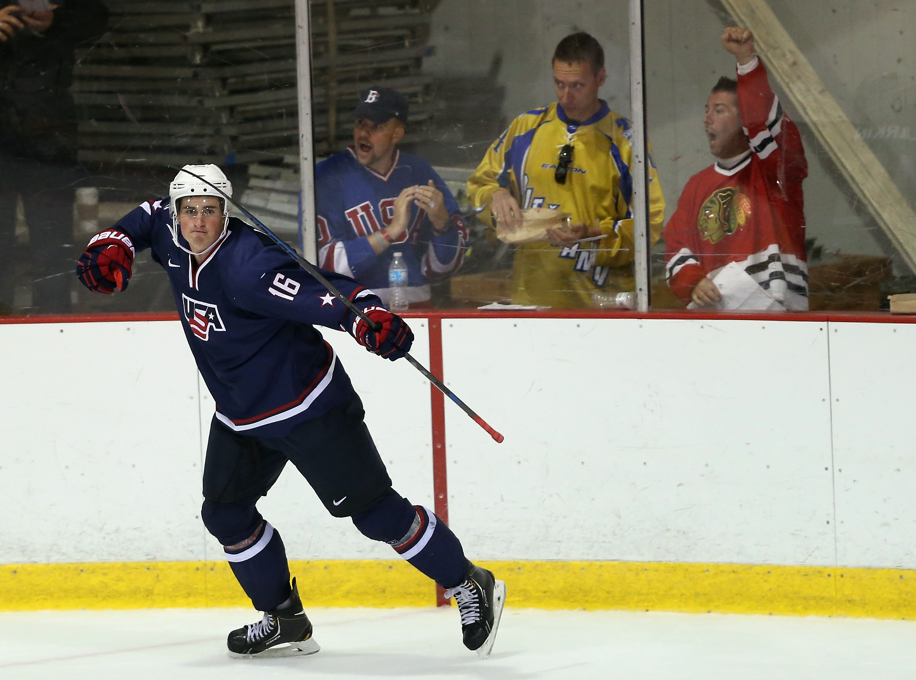 Michigan freshman and 2014 Detroit Red Wings 1st round pick Dylan Larkin was named Team USA's player of the game.