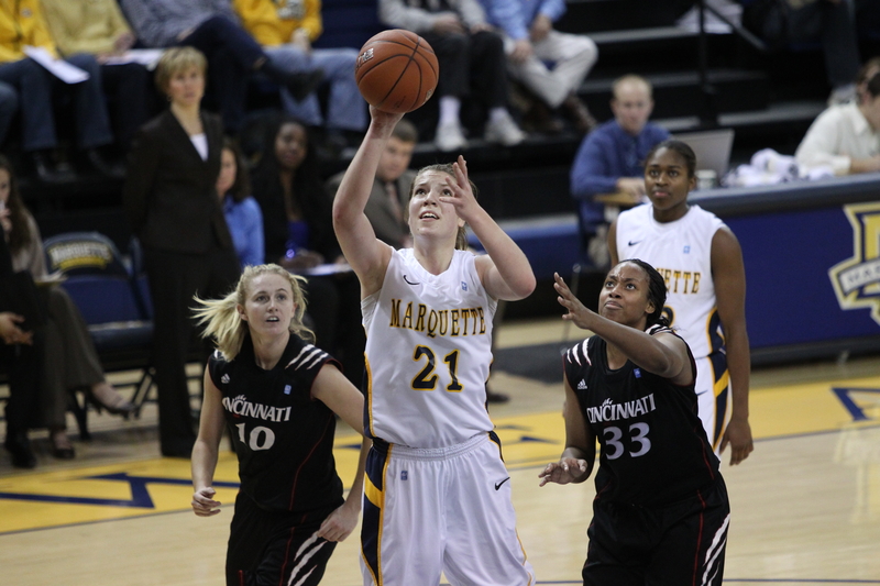Katherine Ploufe (21) is the driving force behind Marquette this season.