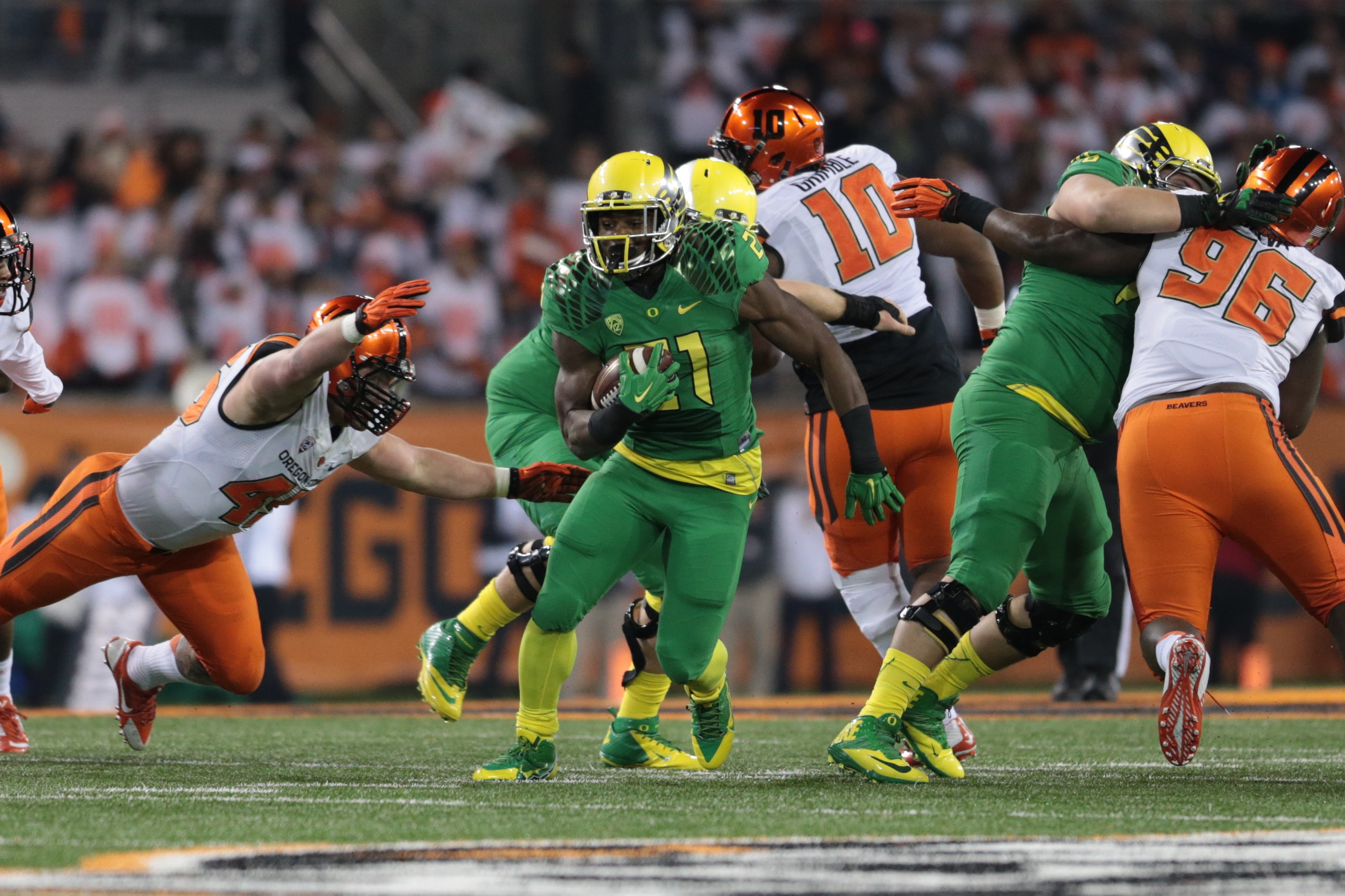 Could Taj Grifin come in and have a successful freshman year like Royce Freeman?