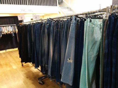 Denim at the Equipment, Joie, and Current/Elliott sample sale yesterday