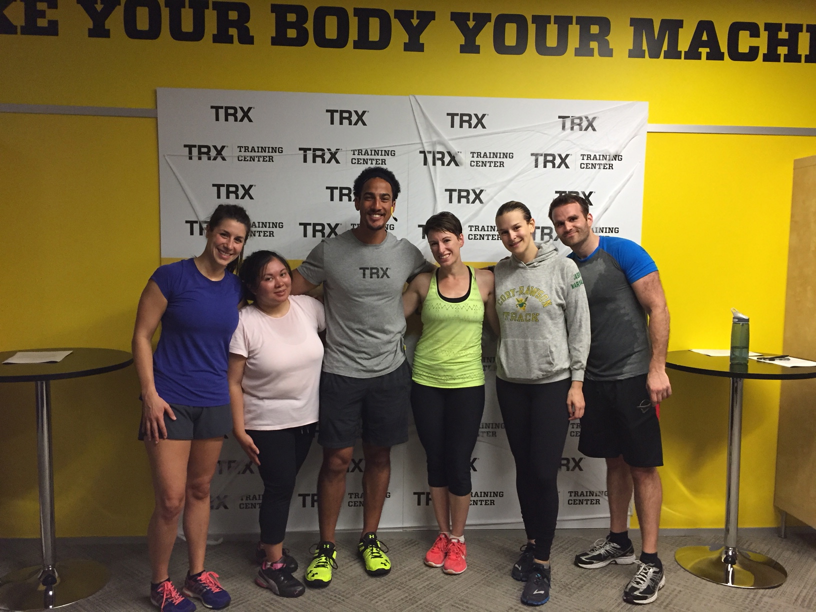 Proof of life after Miguel Vargas's class at the TRX Training Center