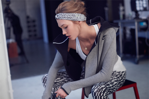Image via <a href="http://www.style.com/stylefile/2014/08/karlie-kloss-nike-exclusive/">StyleFile</a>.