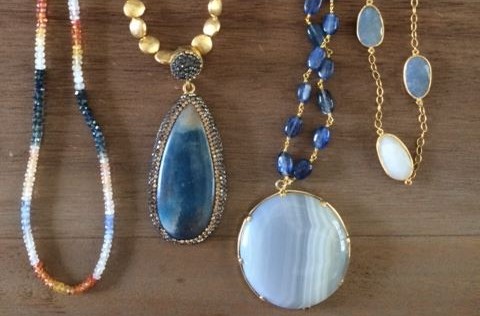 Some pieces from Lawson's signature line of handmade jewelry. Image credit: <a href="https://www.facebook.com/pages/Menagerie/122593537837439?fref=photo">Menagerie/Facebook</a>