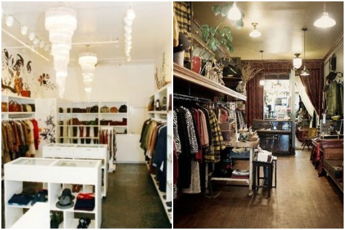 Amarcord Vintage, left, via <a href="http://www.timeout.com/newyork/shopping/amarcord-vintage-fashion-1">Time Out</a>; In God We Trust via <a href="http://www.heyheygorgeous.com/businesses/in-god-we-trust-soho">Hey Hey Gorgeous</a>