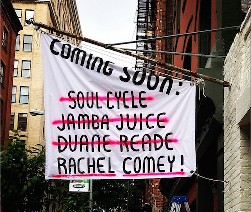 The sign outside her store last month; Image via Instagram/<a href="http://instagram.com/lapresmidi">@lapresmidi</a>
