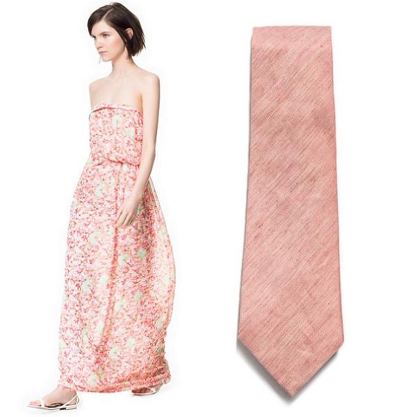 Zara dress, $89.90, and tie, $35.90