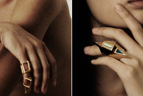 Two rings from Chrishabana's <a href="http://www.chrishabana.com/ss12.php">spring collection</a>