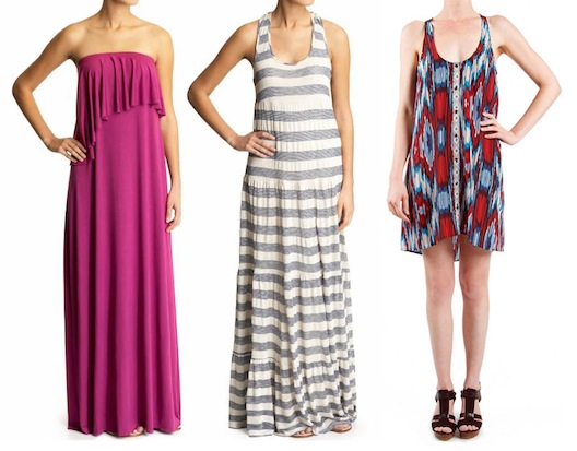 (From left to right: Rachel Pally dress via <a href="http://piperlime.gap.com/browse/product.do?searchCID=4016&amp;cid=4016&amp;vid=1&amp;pid=831921&amp;scid=831921002">Piperlime</a>; Ella Moss dress via <a href="http://piperlime.gap.com/browse/prod