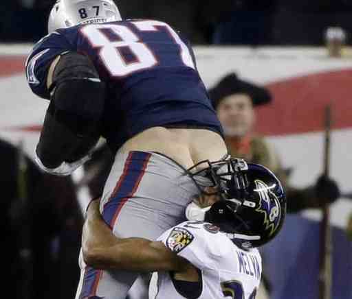 Rob Gronkowski in the playoffs vs. the Ravens.