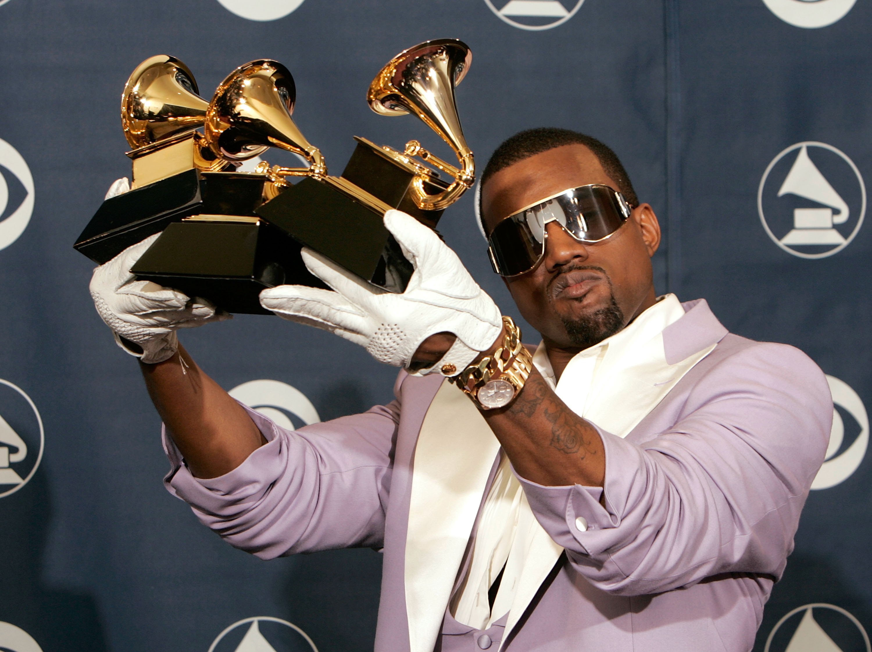 Kanye with a bunch of Grammys. This could be you!