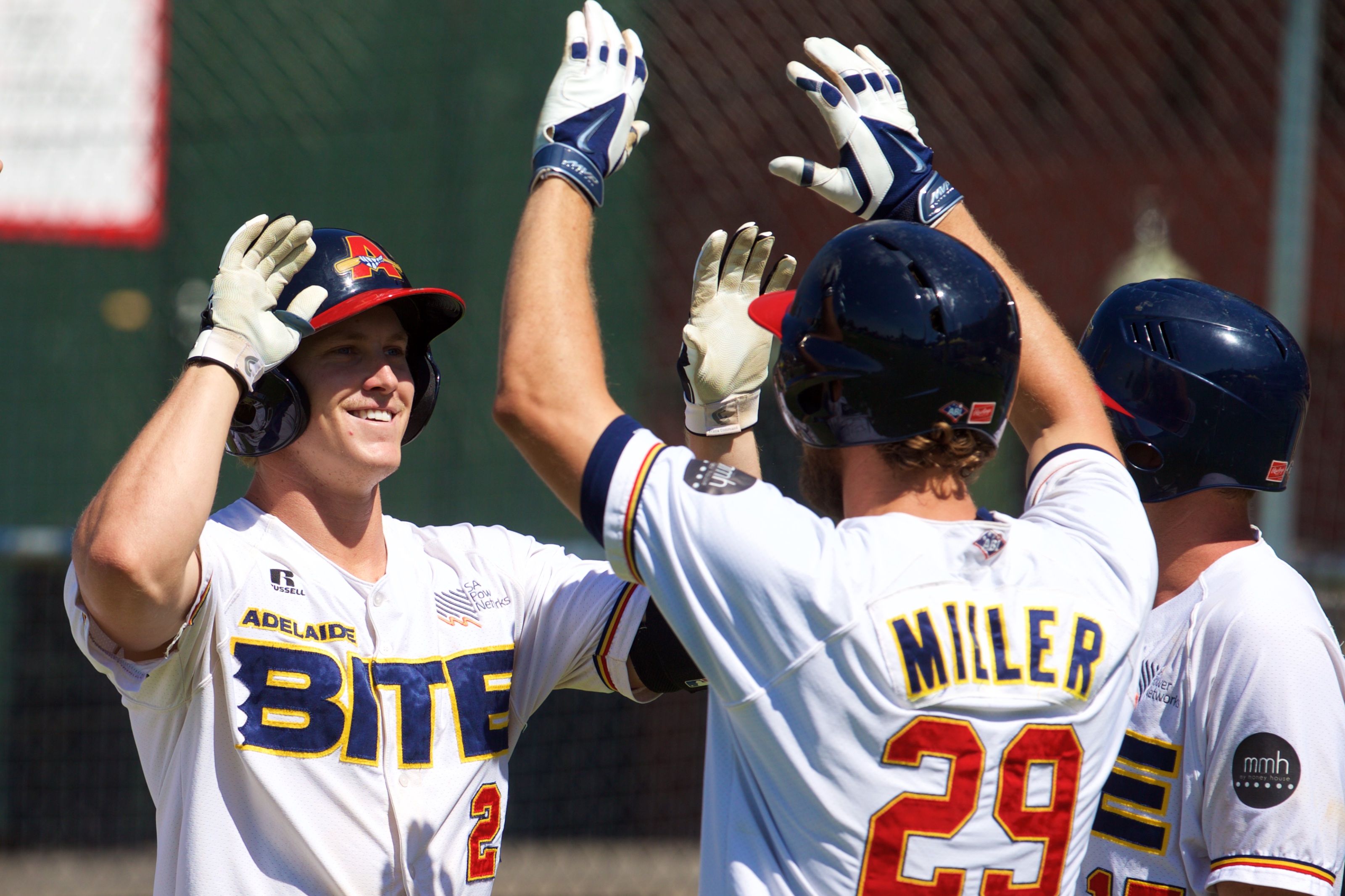 Dodgers minor leaguers Brandon Dixon and Aaron Miller led the Adelaide Bite offense this winter.