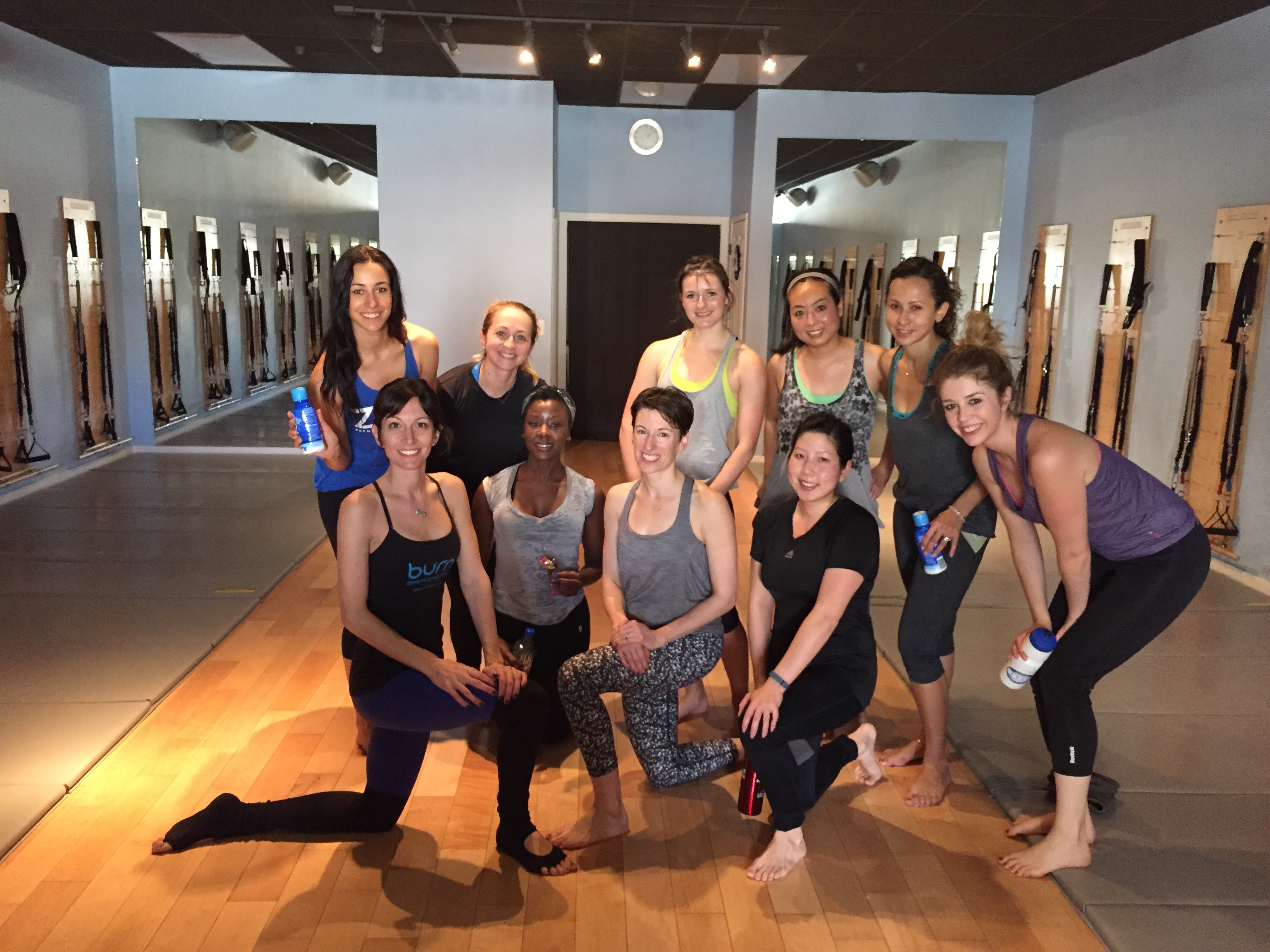 Lisa Corsello (bottom left) with some of Saturday's Racked Fit Club participants.