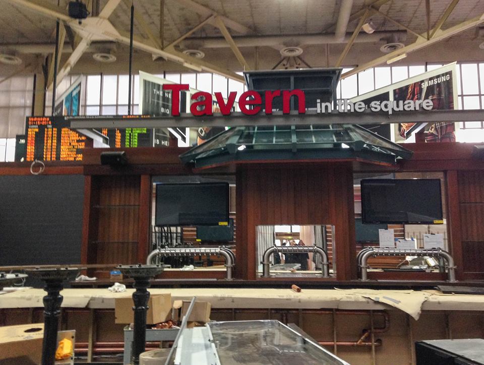 The South Station Tavern in the Square, shortly before opening in early 2014.