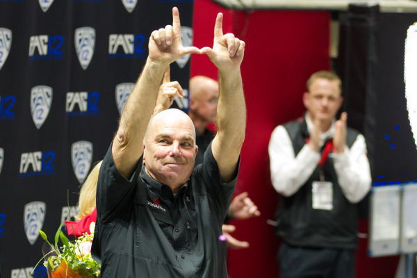 Utah gymnastics head coach Greg Marsden at the 2015 Pac-12 Championship
