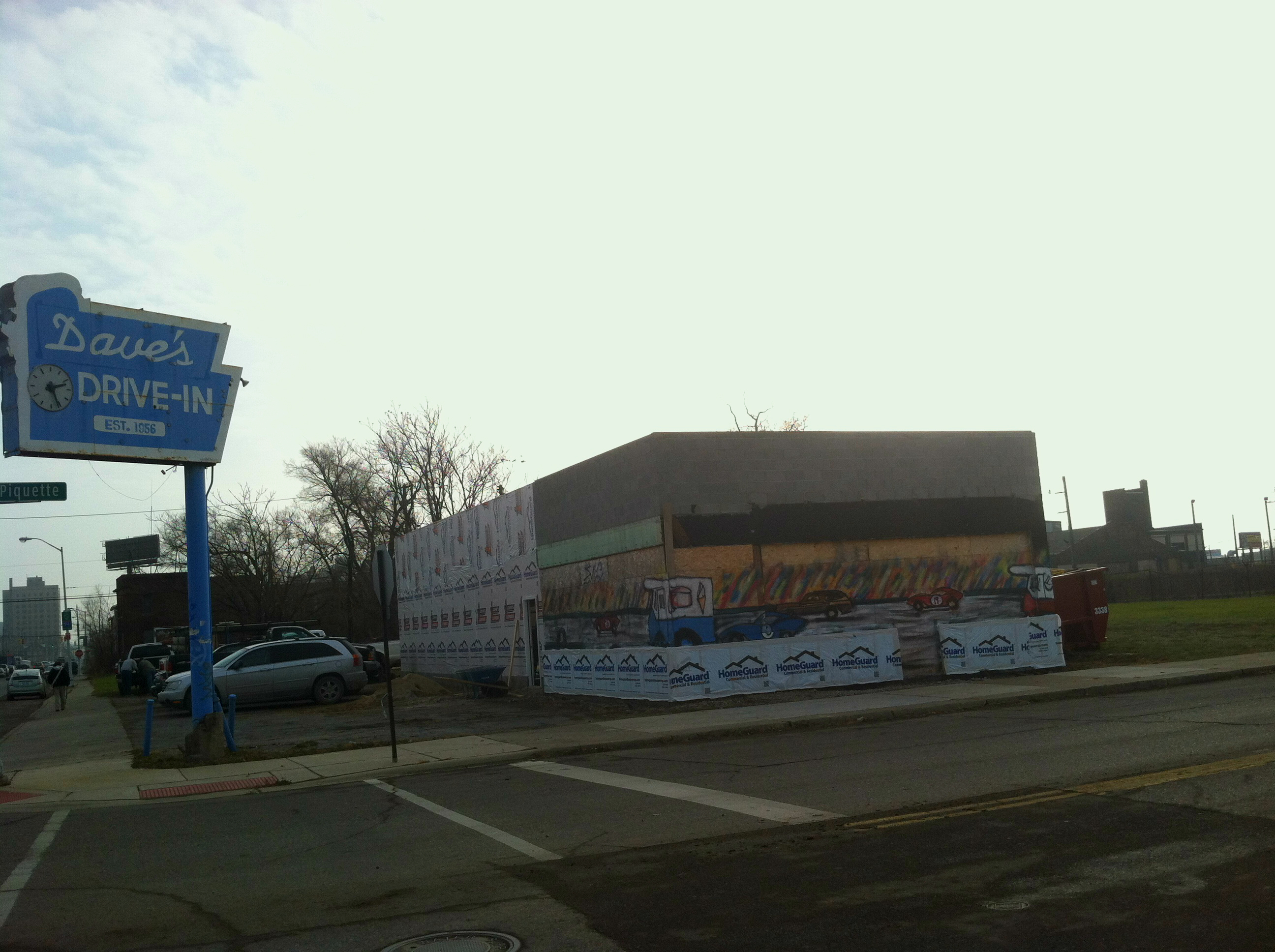 The former Dave's Drive-in is being renovated for a third Bucharest Grill location.