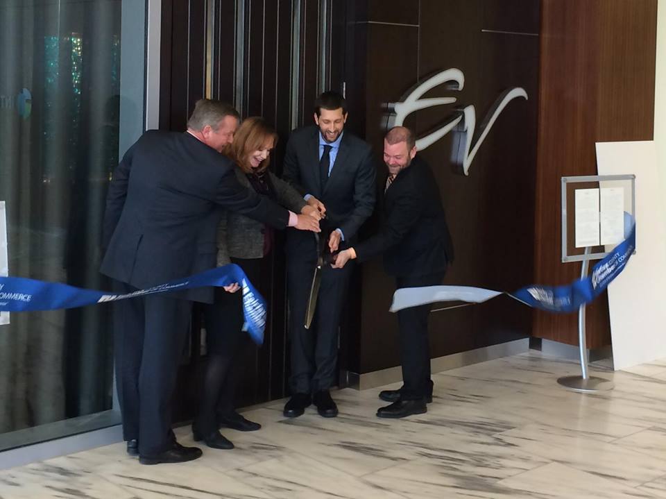 Ribbon cutting at the new Eddie V's Prime Seafood.