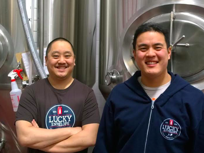 Lucky Envelope Director of Operations Raymond Kwan and Brewmaster Barry Chan