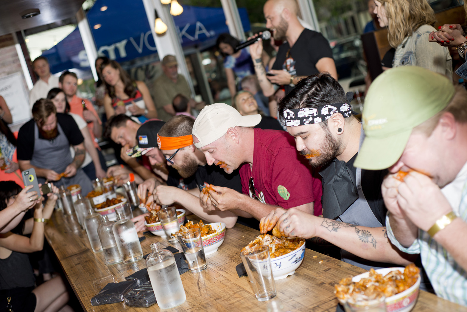 Epic wing eating competition 