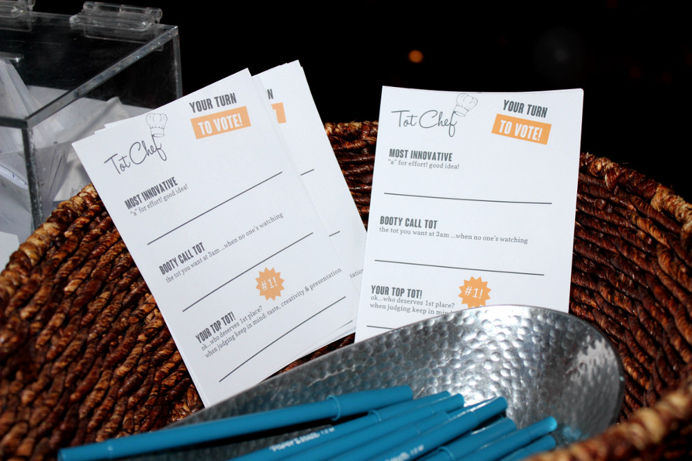 Ballots at last year's Tot Chef competition.