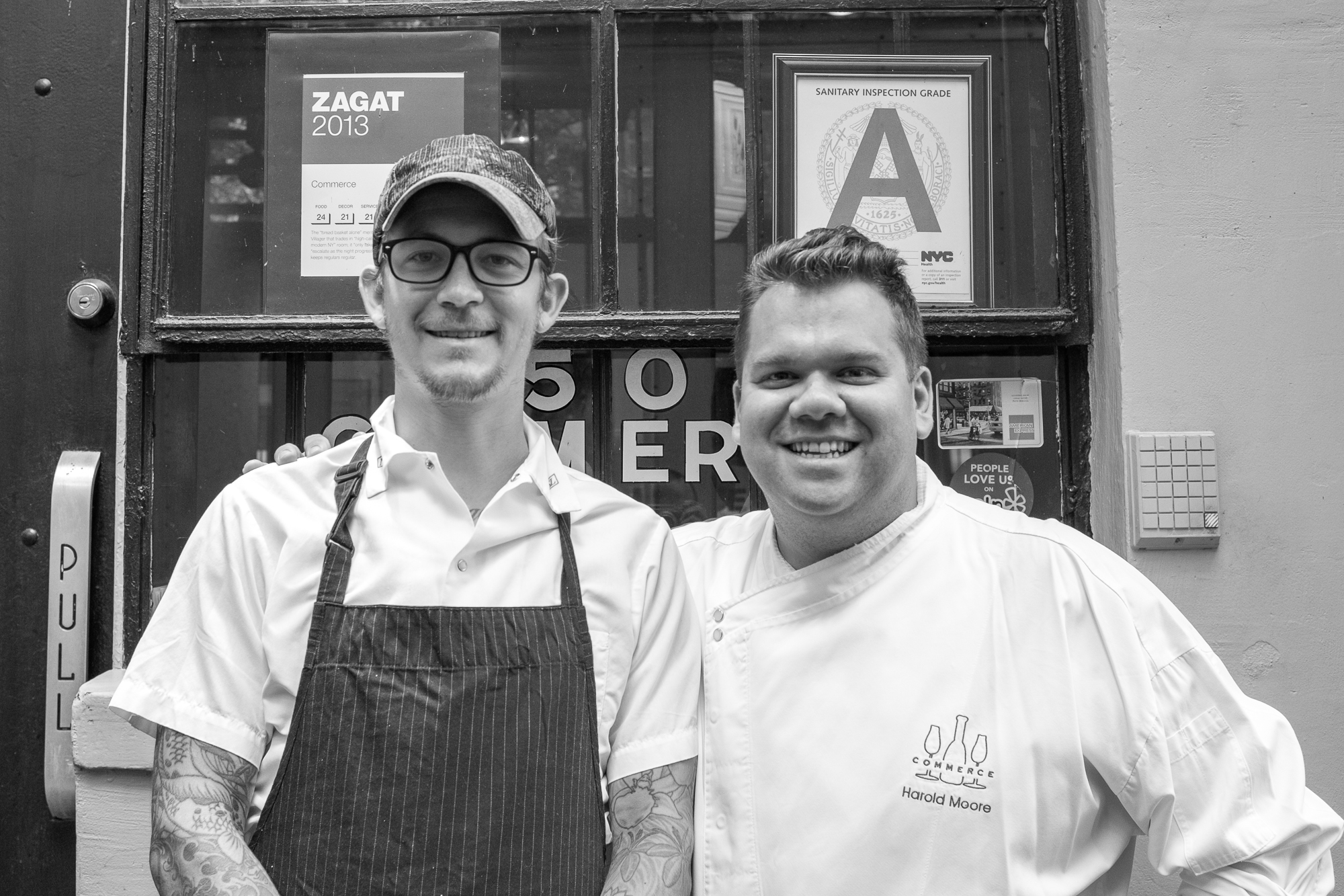 Commerce chef de cuisine Carsten Johannsen and chef/owner Harold Moore.