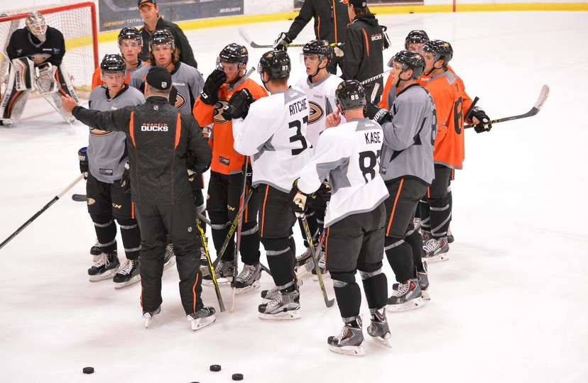 Ducks prospects work with the Anaheim coaching staff on July 2nd of the 2015 Summer Development Camp.