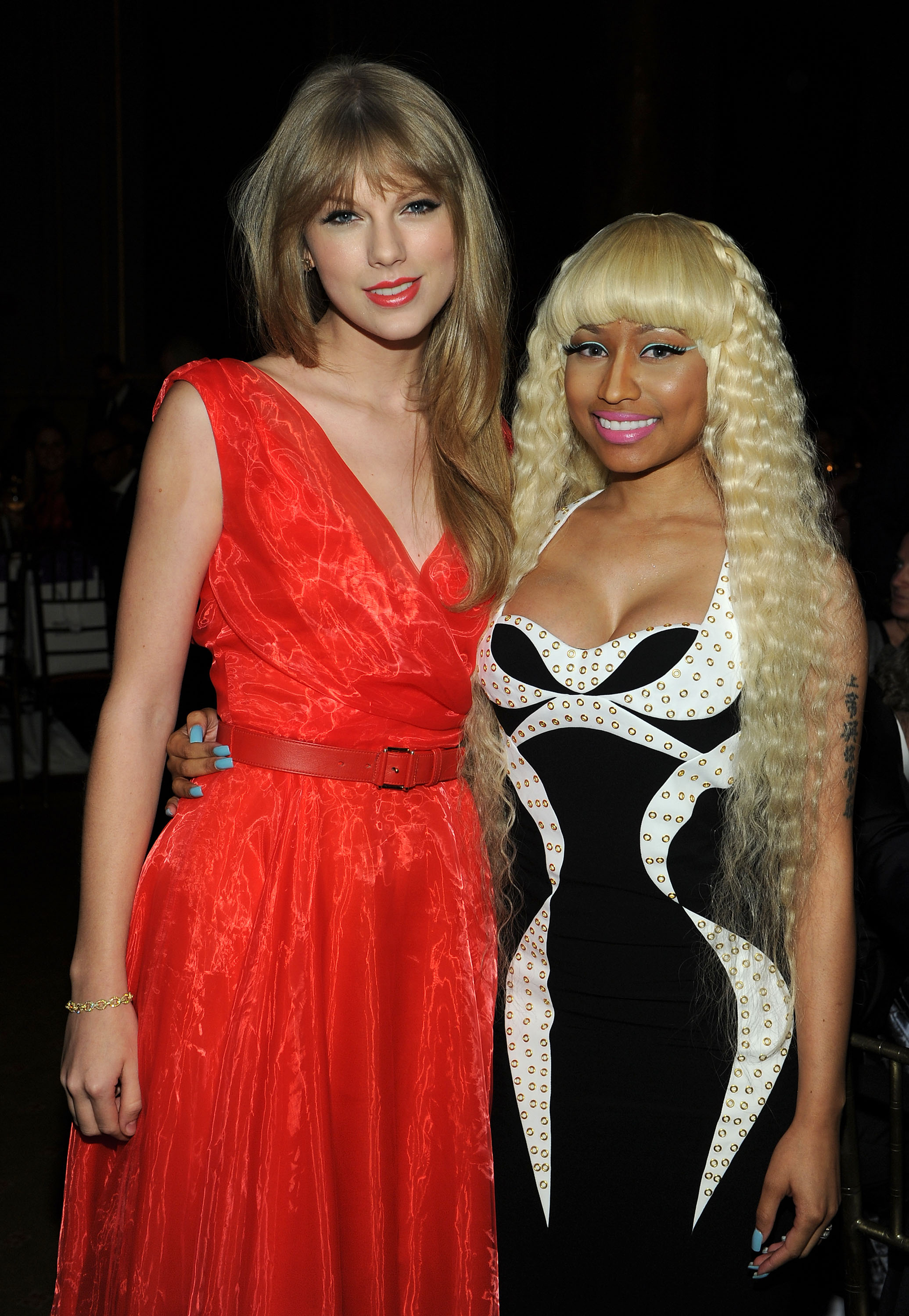 Taylor Swift (left) and Nicki Minaj, in happier times. Specifically, 2011.