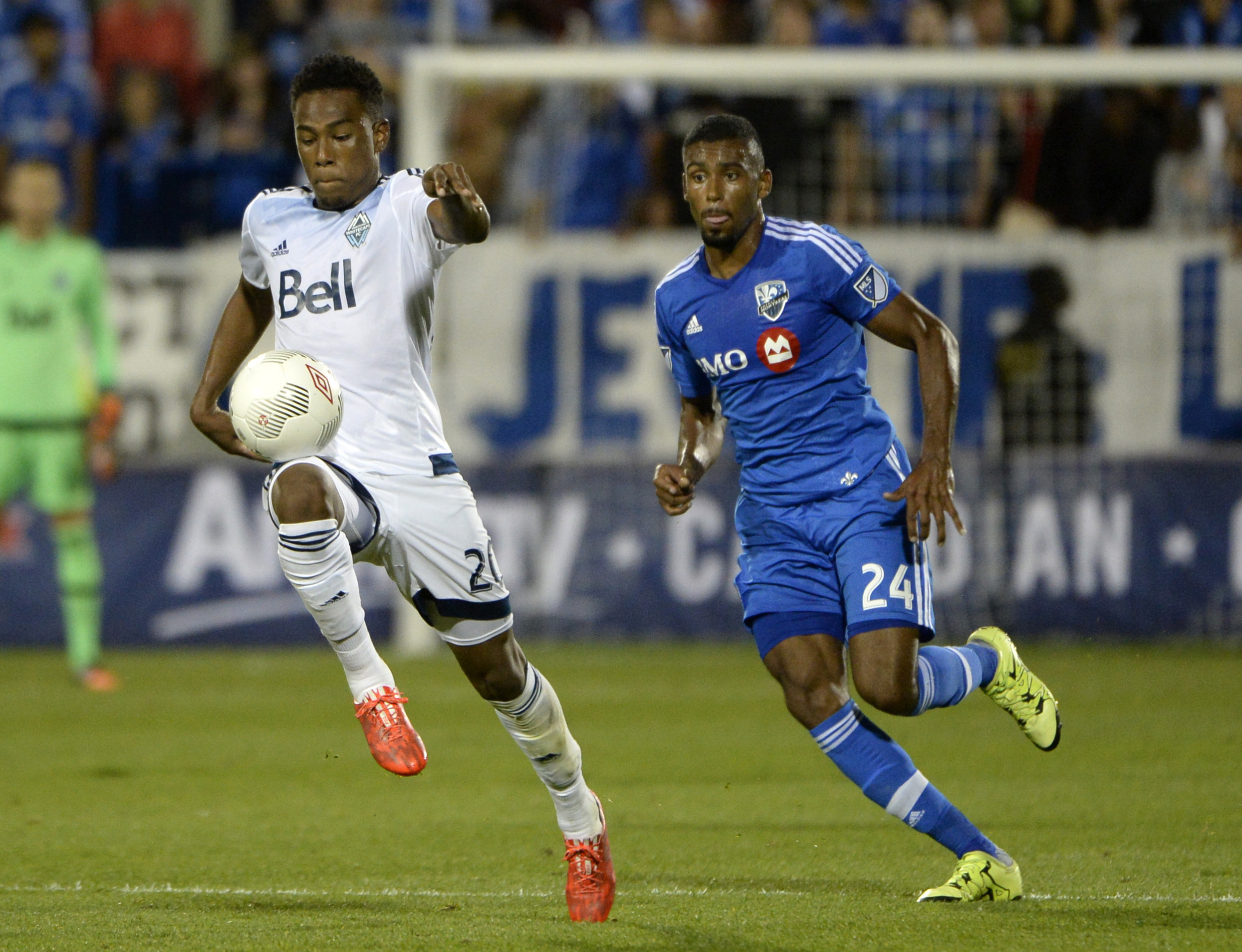 Jackson-Hamel chases down the ball in IMFC 2-2 draw with VWFC.
