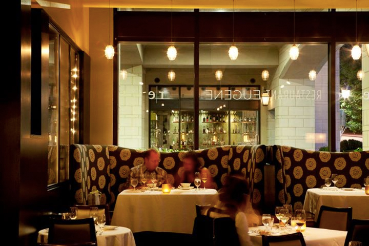 The dining room at Restaurant Eugene now closed in Buckhead