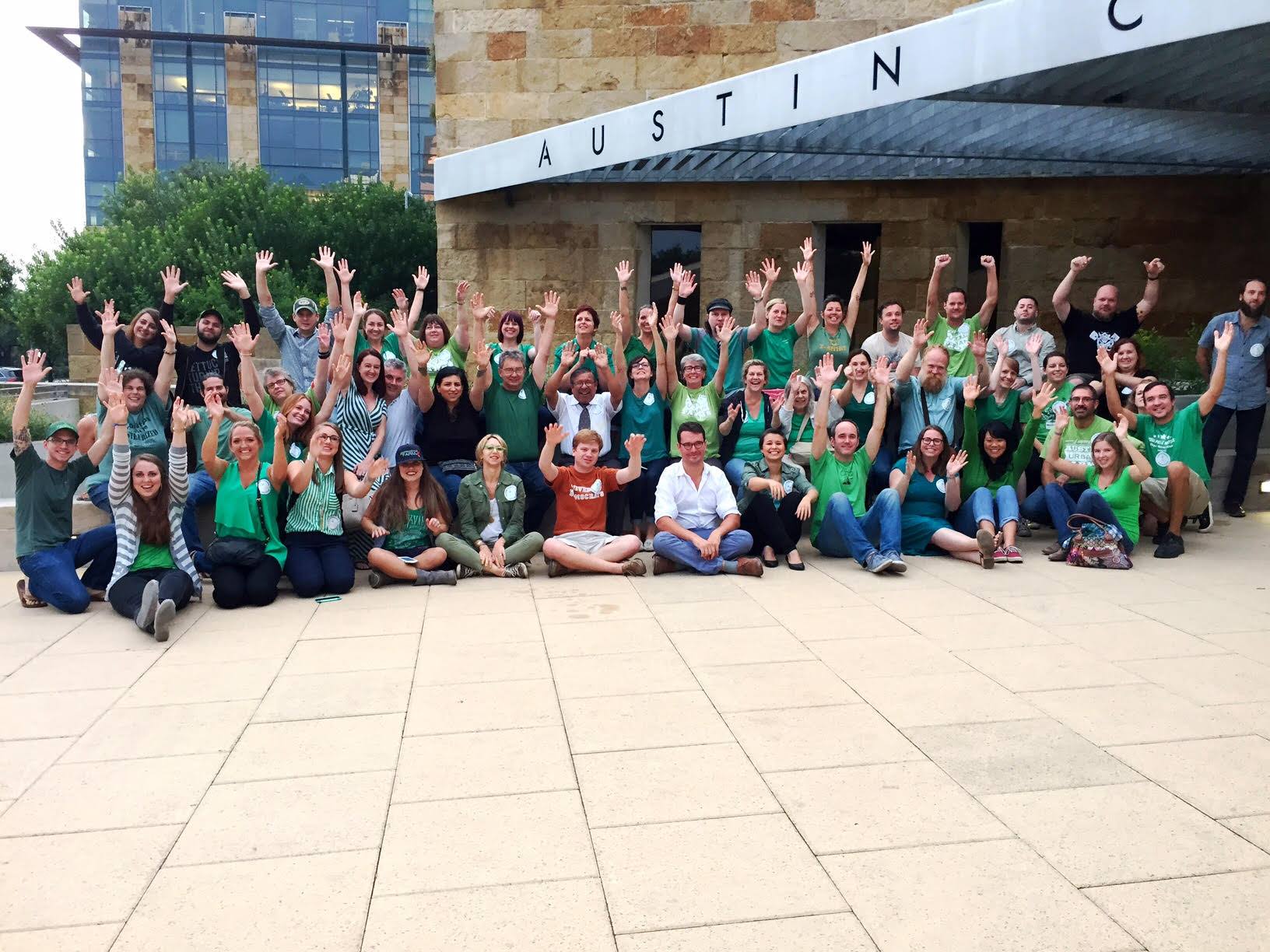 Springdale Farm supporters at Austin City Hall