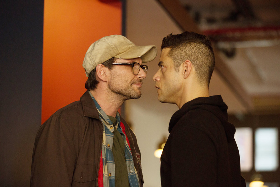 One of the season's major reveals involved Mr. Robot (Christian Slater, left), but the series' creator wanted his audience to be ahead of his main character.