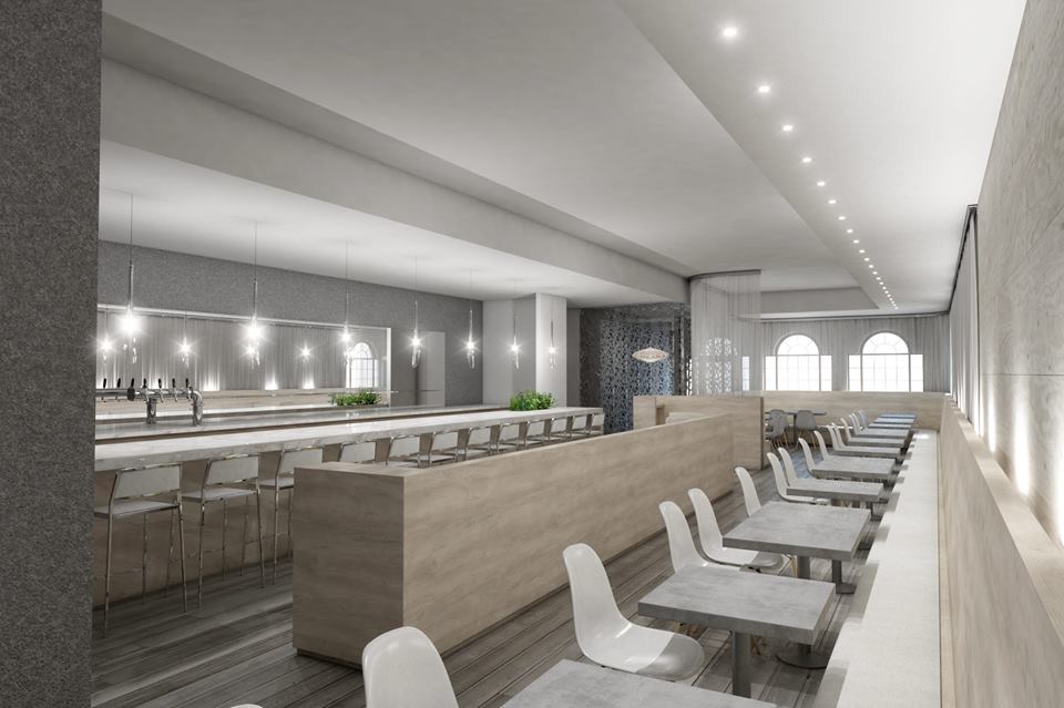 A rendering of the future eve the restaurant.