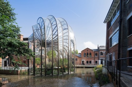 The Bombay Sapphire Distillery by Heatherwick Studios, which won both the jury and popular vote for the Architizer A+ Awards Factory Warehouse category .