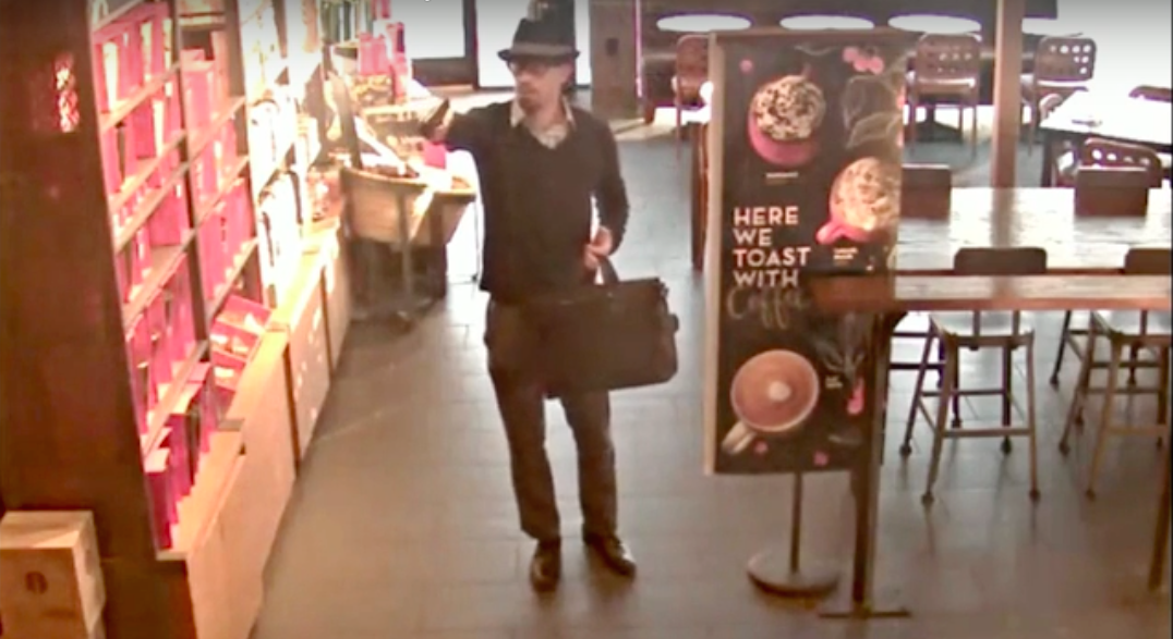 Your lattes are now safe from this guy and his trilby.