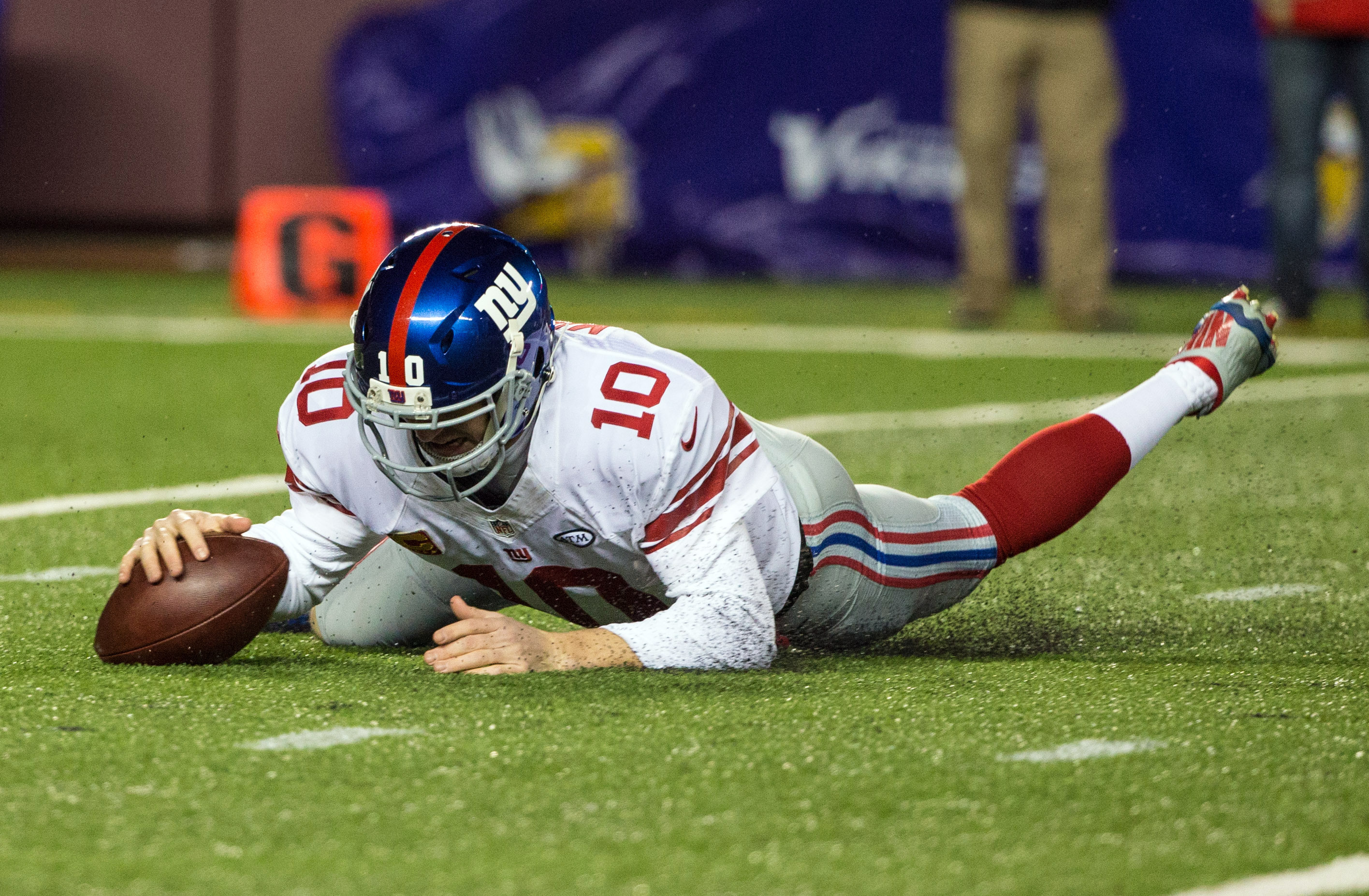 Eli Manning and the Giants were flattened by the Vikings on Sunday