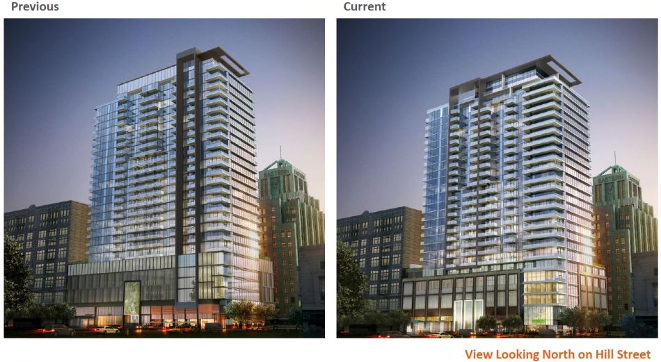 Developers of the Alexan Tower made big alterations to their building renderings after organized opposition from neighbors. via Urbanize LA