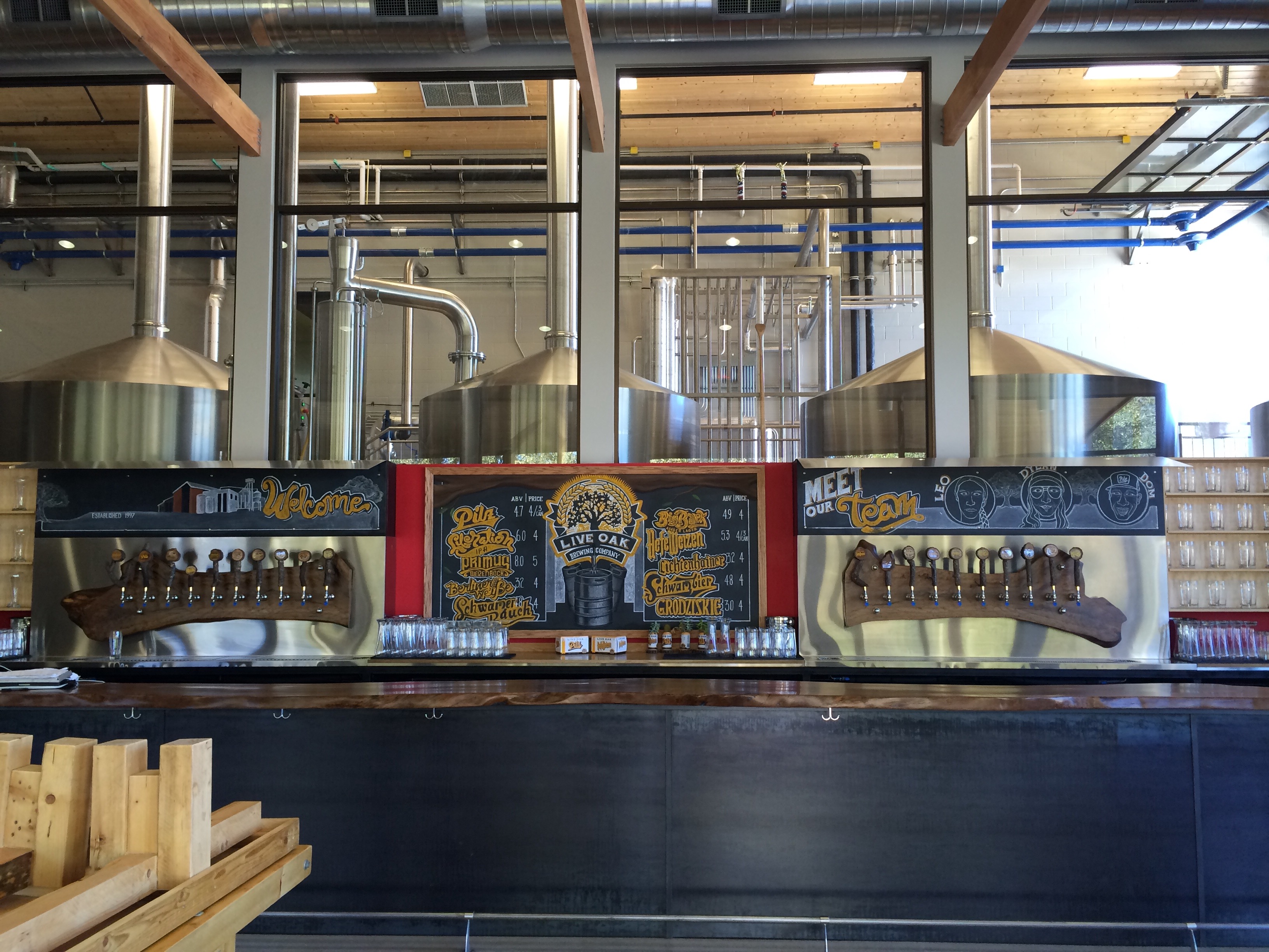 Live Oak Brewing's taproom