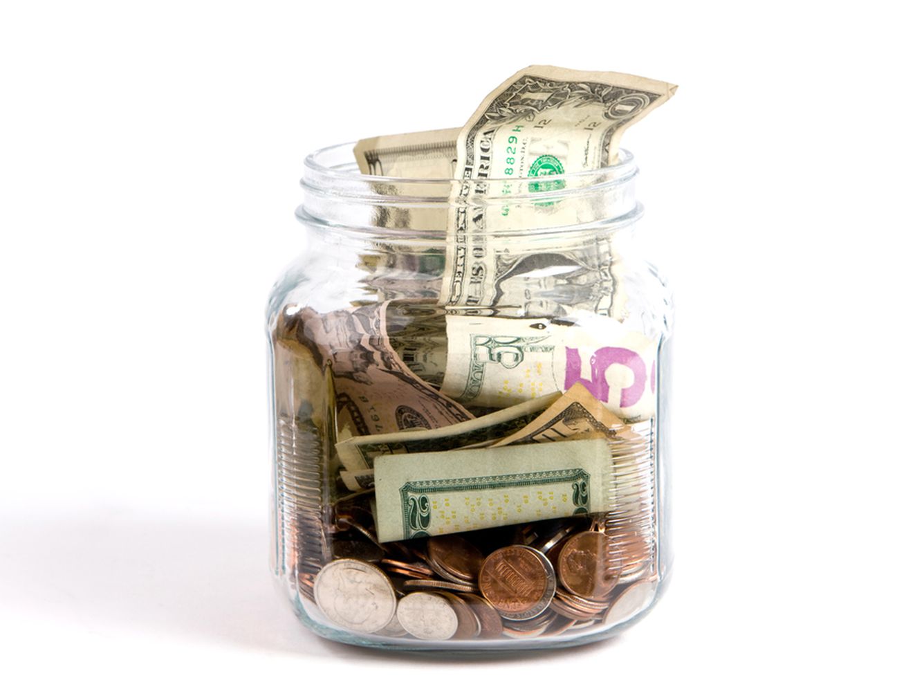 tip jar full of cash