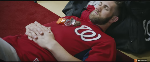 Bryce Harper naps like a champion in latest Gatorade ad.